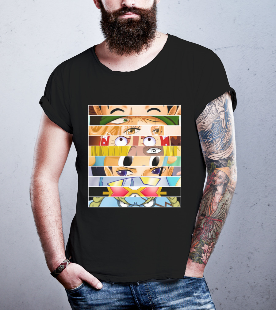 Strawhat Pirate Crew Eyes Zoro Nami Usopp Sanji Franky One Piece T-Shirt