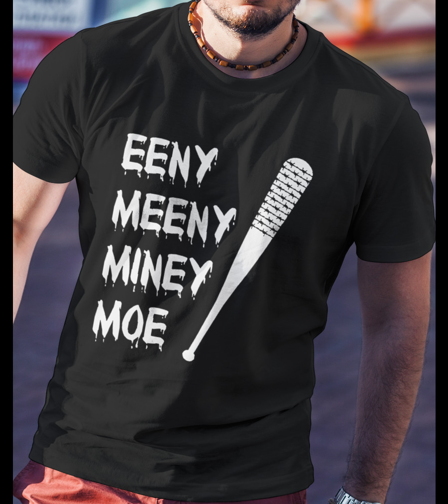 Walking Dead Negan Eeny Meeny Miney Moe Barbed Wire Bat T-Shirt