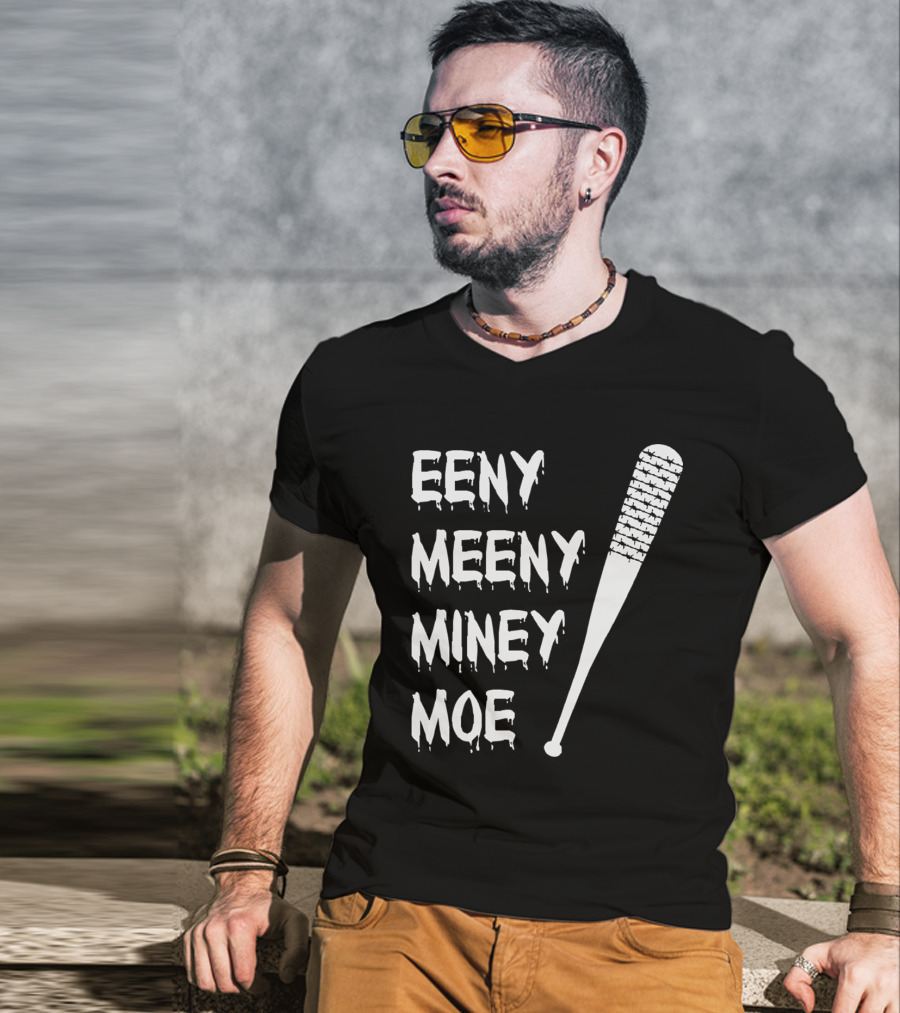 Walking Dead Negan Eeny Meeny Miney Moe Barbed Wire Bat T-Shirt