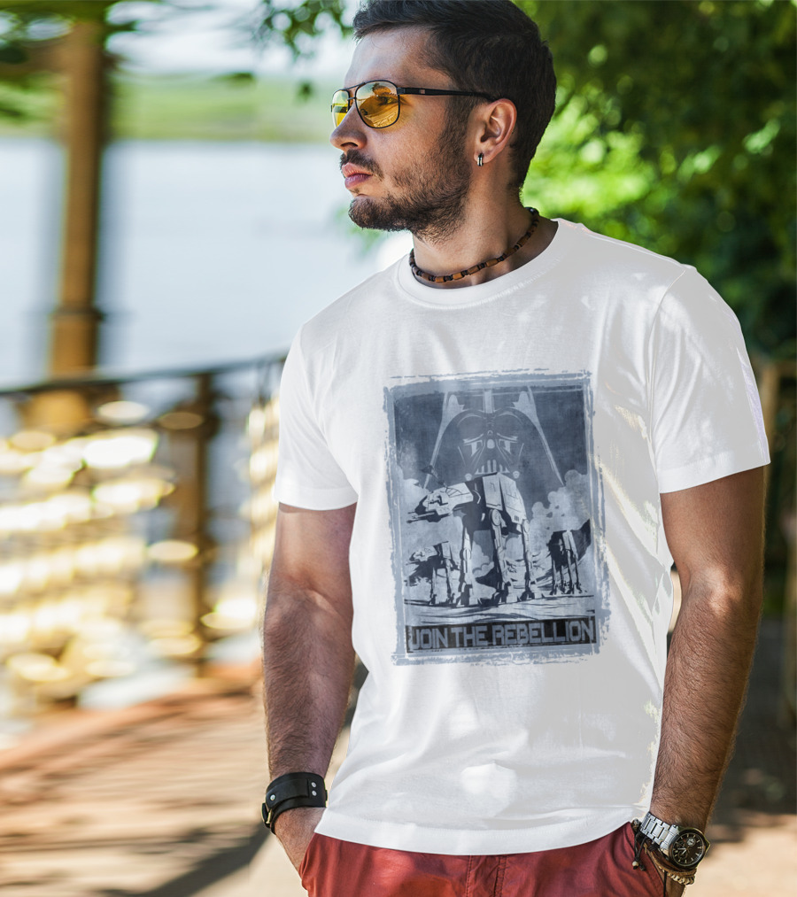 Join The Rebellion Star Wars AT-AT With Darth Vader T-Shirt