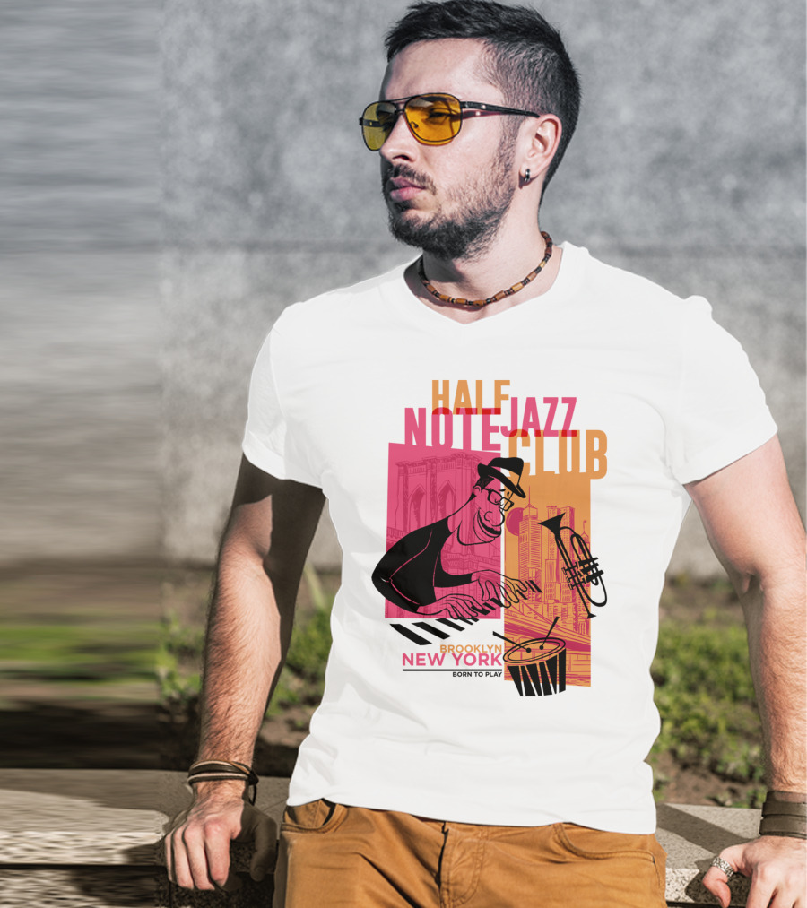 Pixar Soul Half Note Jazz Club Brooklyn New York Born To Play T-Shirt
