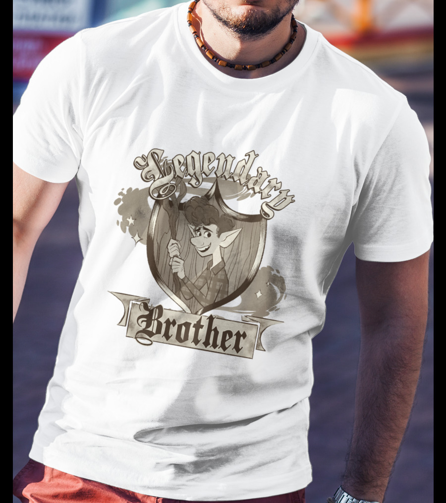 Legendary Brother Ian Onward Disney Pixar Fantasy Shield T-Shirt