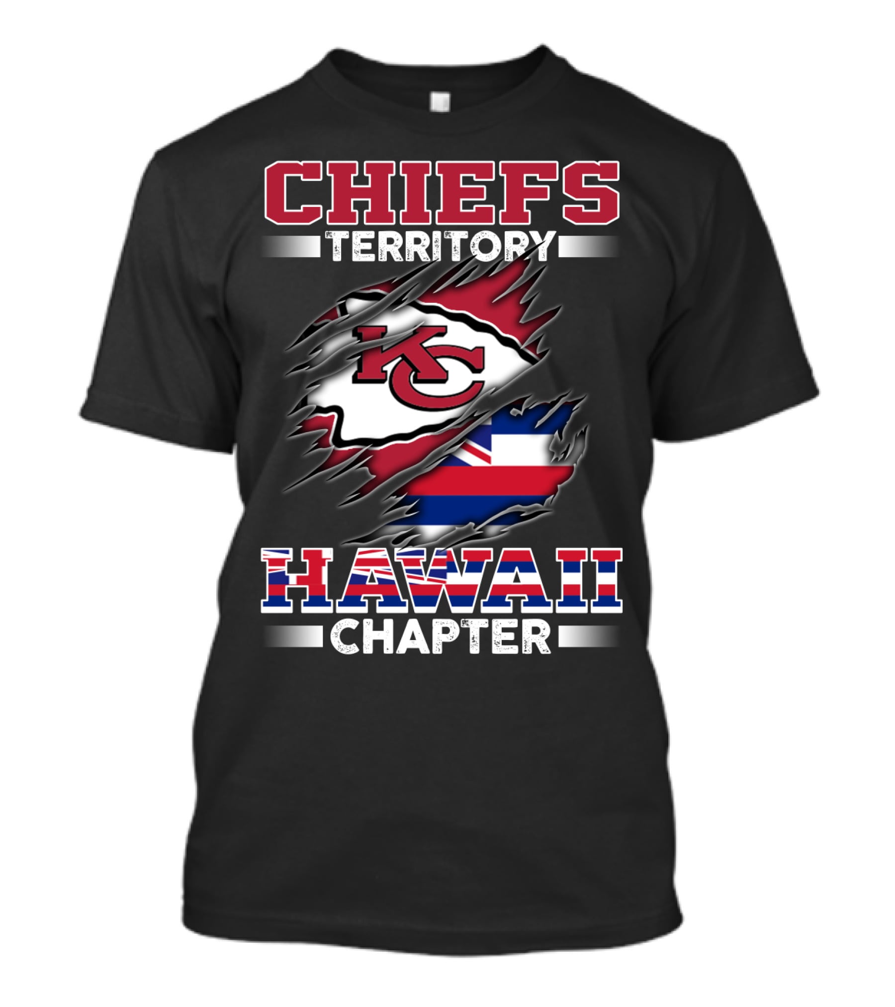 Chiefs Territory Hawaii Chapter Kc Flag T-Shirt