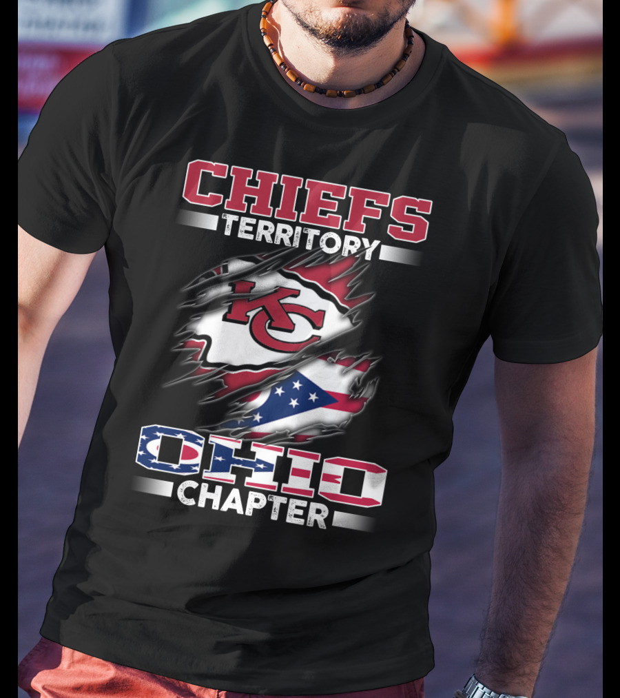 Chiefs Territory Ohio Chapter Kc Logo Flag T-Shirt