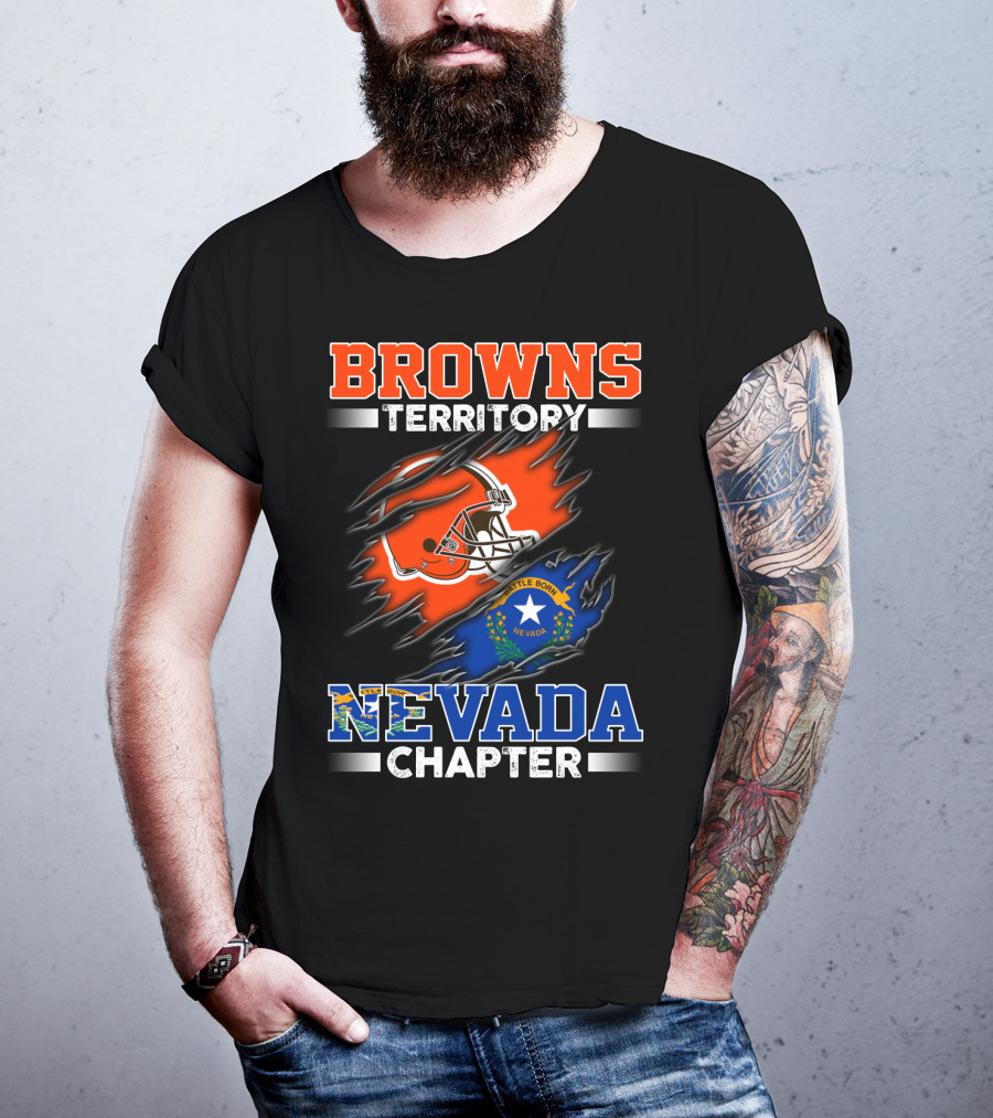 Browns Territory Nevada Chapter Battle Born Nevada T-Shirt