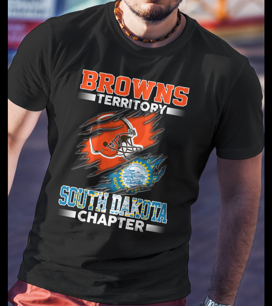 BROWNS Territory South Dakota Chapter Football Helmet T-Shirt