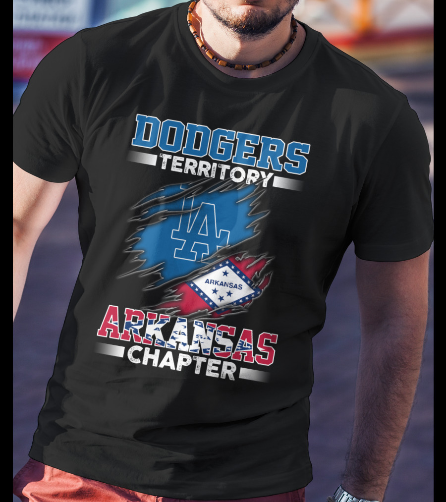 Dodgers Territory Arkansas Chapter LA Arkansas Flag T-Shirt