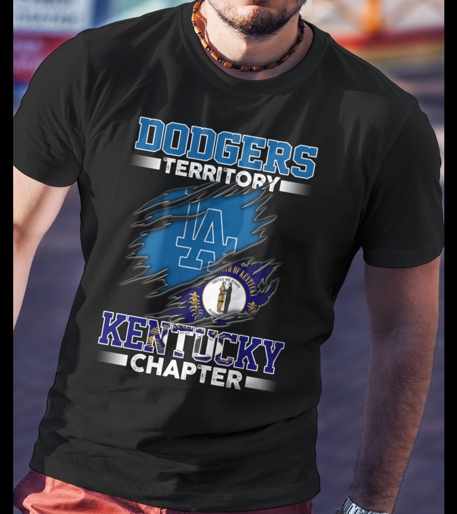 Dodgers Territory Kentucky Chapter LA Kentucky Flag T-Shirt