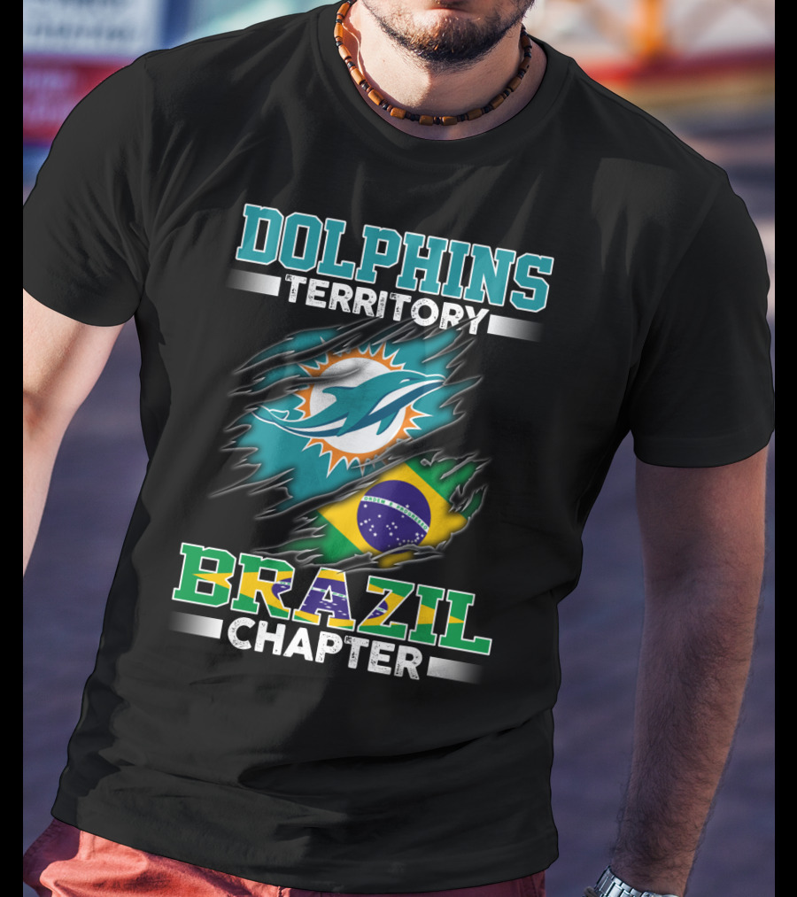 Dolphins Territory Brazil Chapter Flag T-Shirt