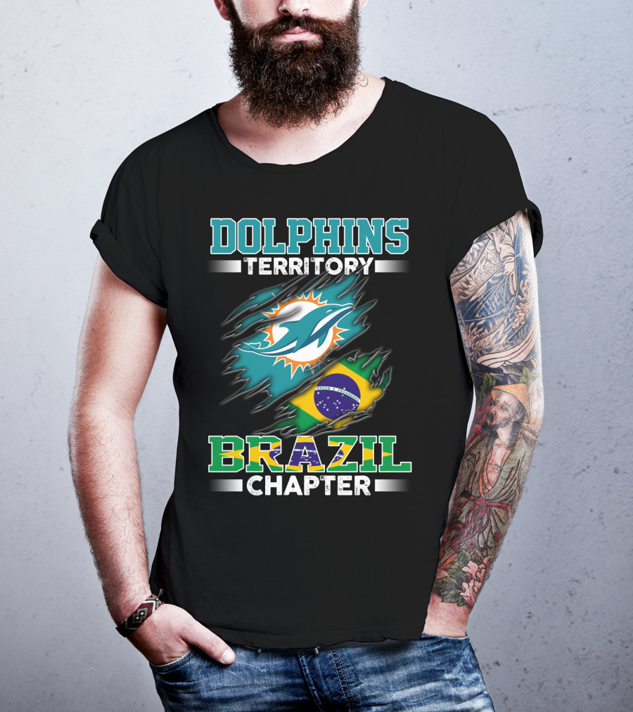 Dolphins Territory Brazil Chapter Flag T-Shirt