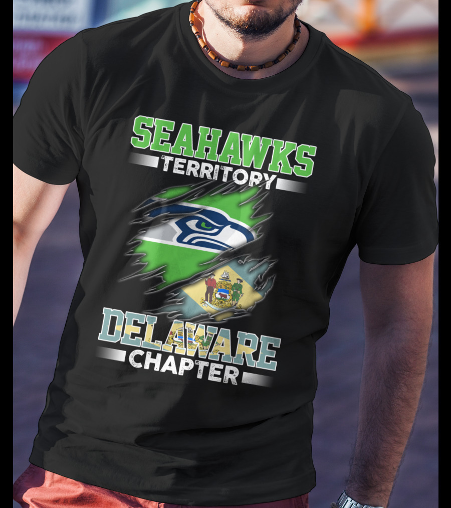 Seahawks Territory Delaware Chapter Flag T-Shirt