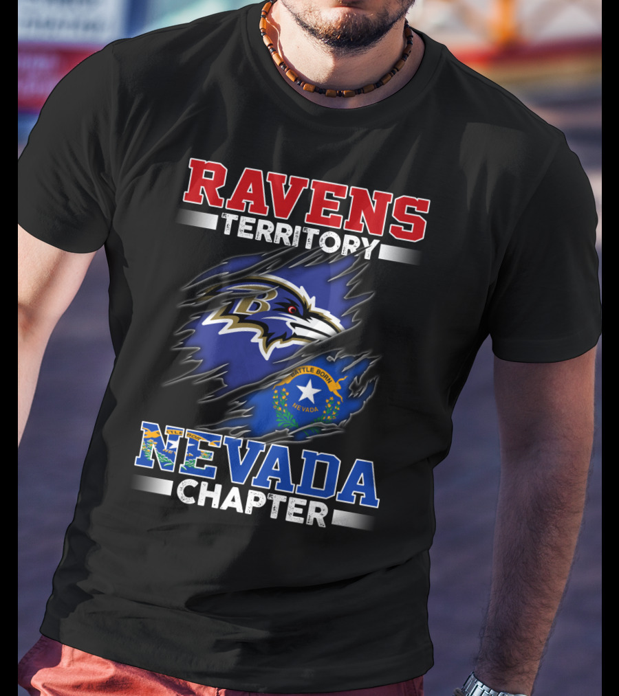 Ravens Territory Nevada Chapter Battle Born Flag T-Shirt