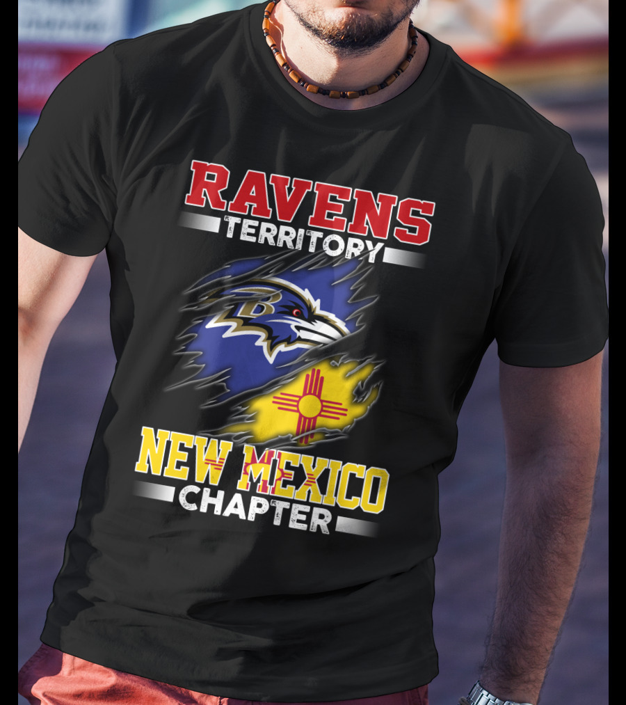 Ravens Territory New Mexico Chapter Ravens Logo Zia Symbol T-Shirt