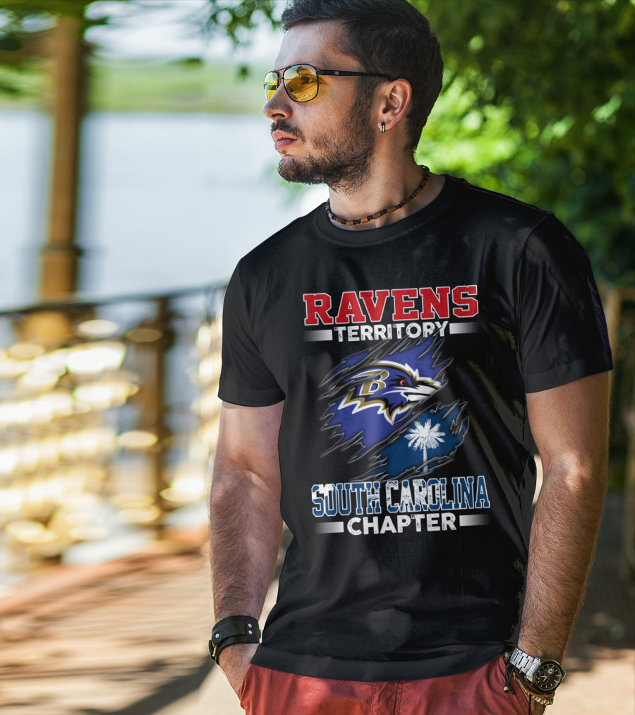 Ravens Territory South Carolina Chapter Palmetto State Nfl Fandom Loyalty T-Shirt