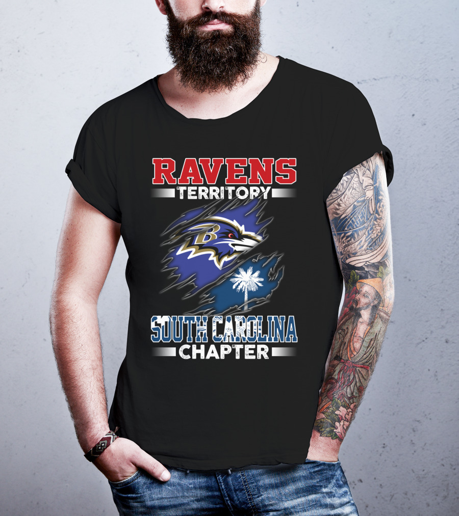 Ravens Territory South Carolina Chapter Palmetto State Nfl Fandom Loyalty T-Shirt