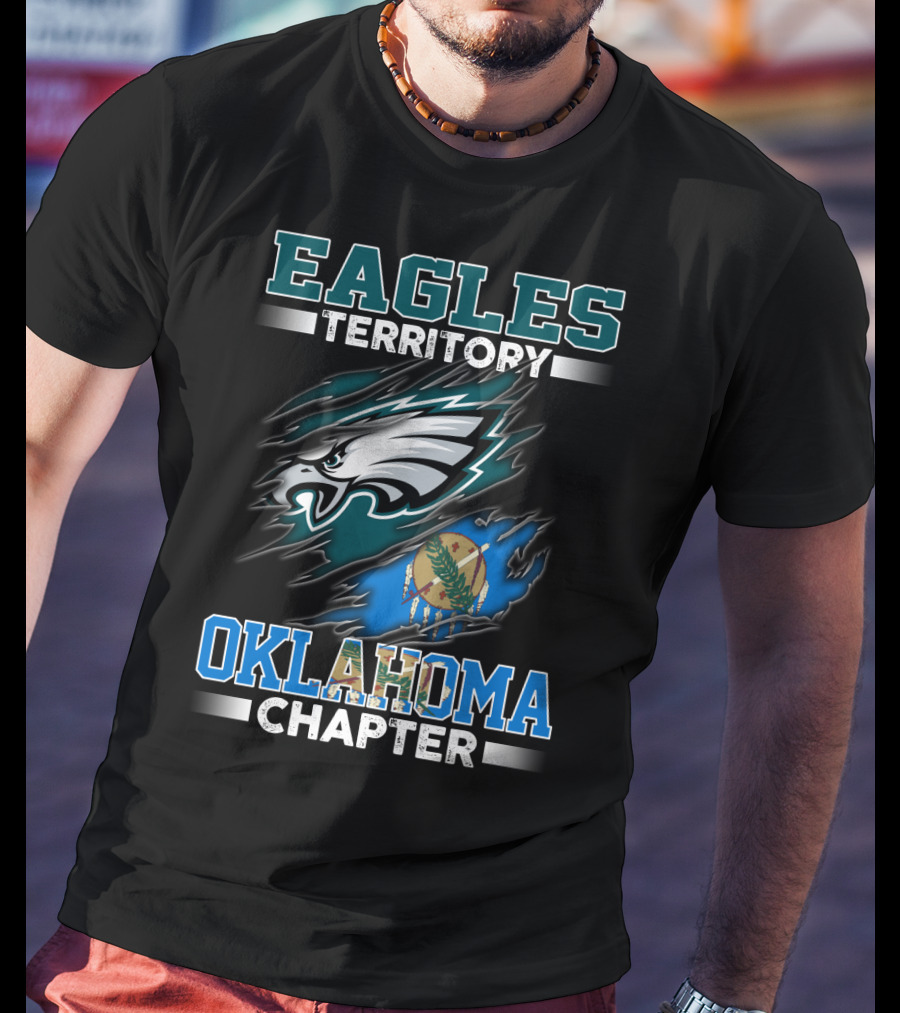 Eagles Territory Oklahoma Chapter Logo Flag Style T-Shirt