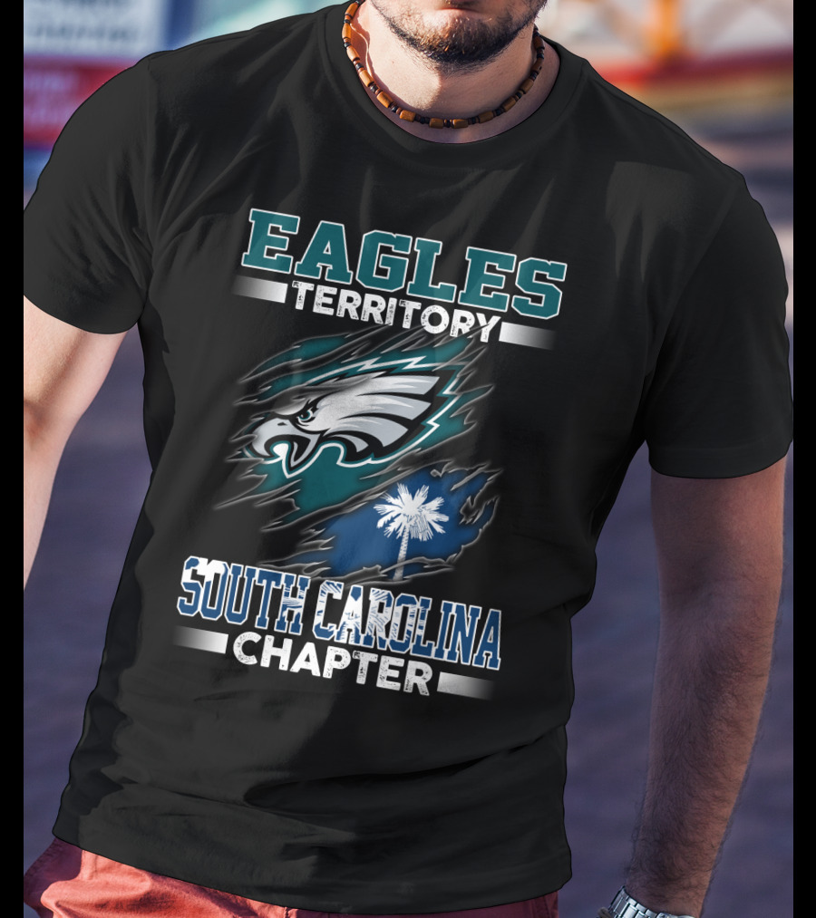 Eagles Territory South Carolina Chapter Logo With Palm And Crescent T-Shirt