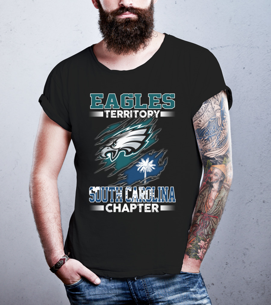 Eagles Territory South Carolina Chapter Logo With Palm And Crescent T-Shirt