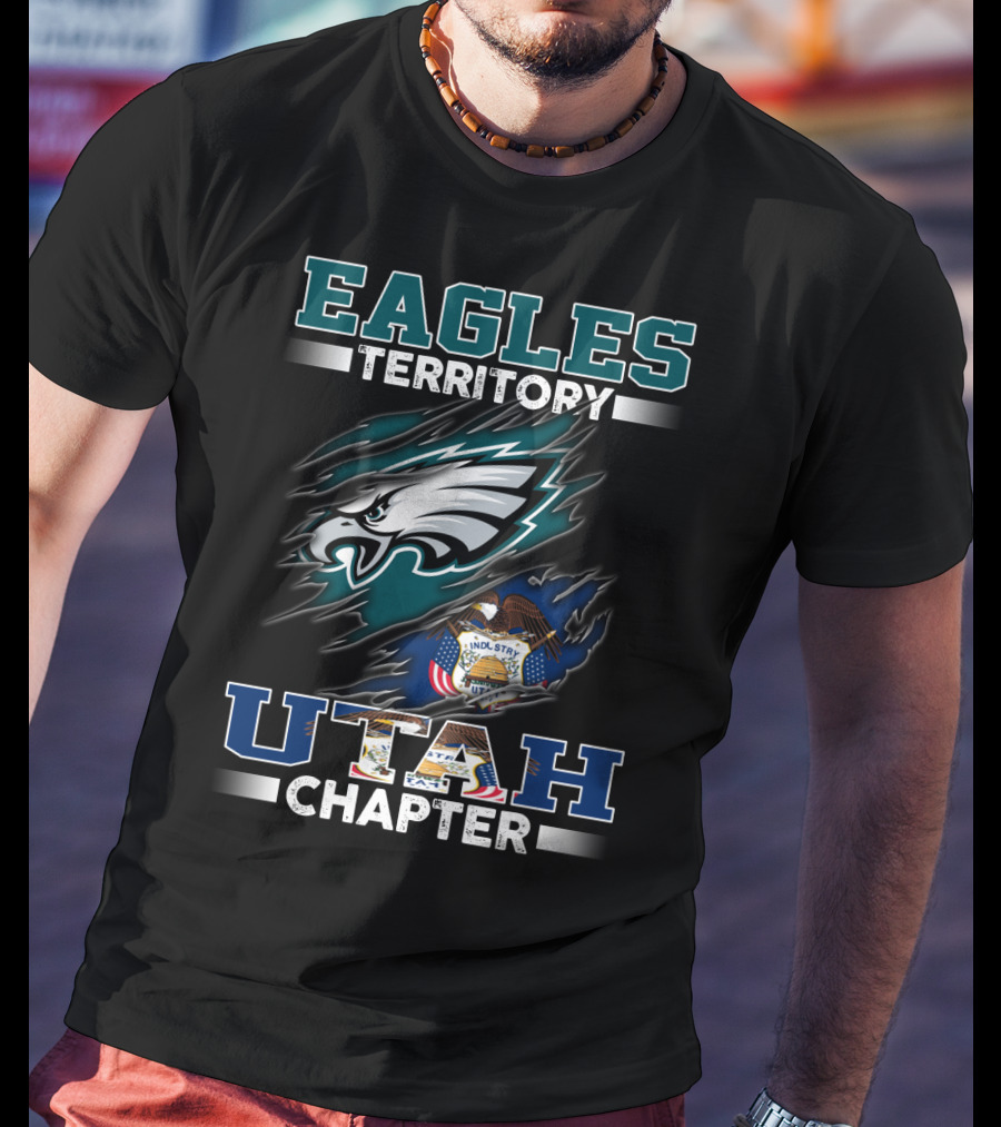 Eagles Territory Utah Chapter Indletat Deseret Flag Eagle T-Shirt