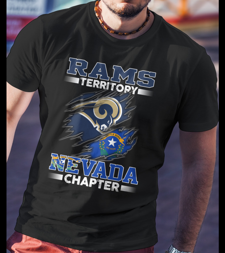 Rams Territory Nevada Chapter Battle Born Flag T-Shirt