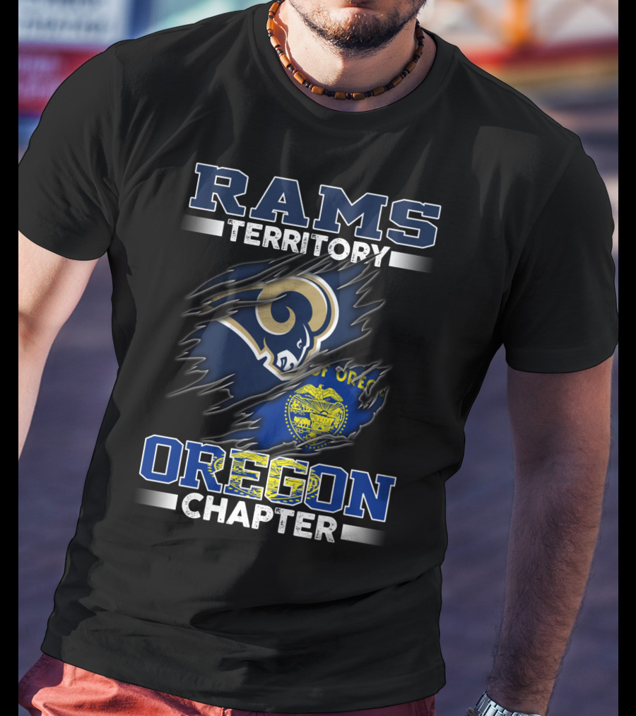 Rams Territory Oregon Chapter Logo With State Seal And Team T-Shirt