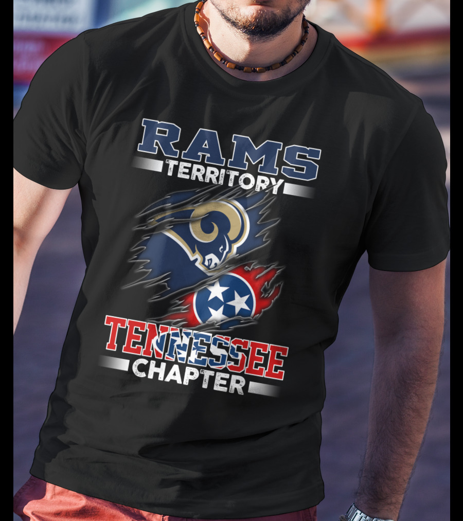 Rams Territory Tennessee Chapter Three Stars Logo Rip T-Shirt