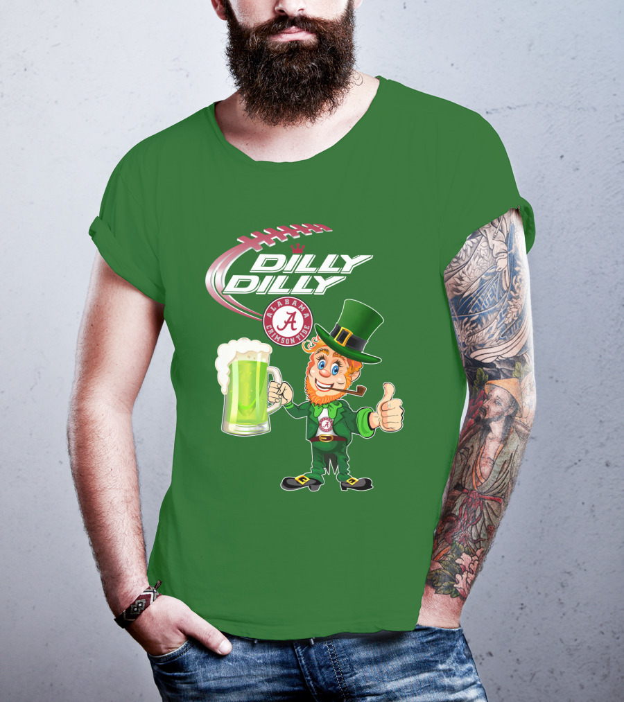 Alabama Crimson Tide Dilly Dilly Football Leprechaun T-Shirt