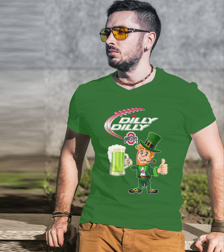 Ohio State Dilly Dilly Leprechaun Football T-Shirt
