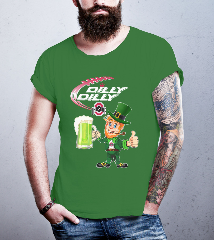 Ohio State Dilly Dilly Leprechaun Football T-Shirt