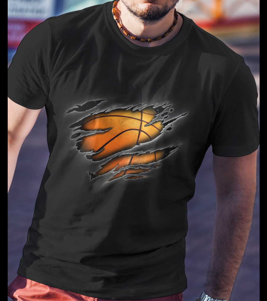 Basketball Inside Me Ripped Ball T-Shirt