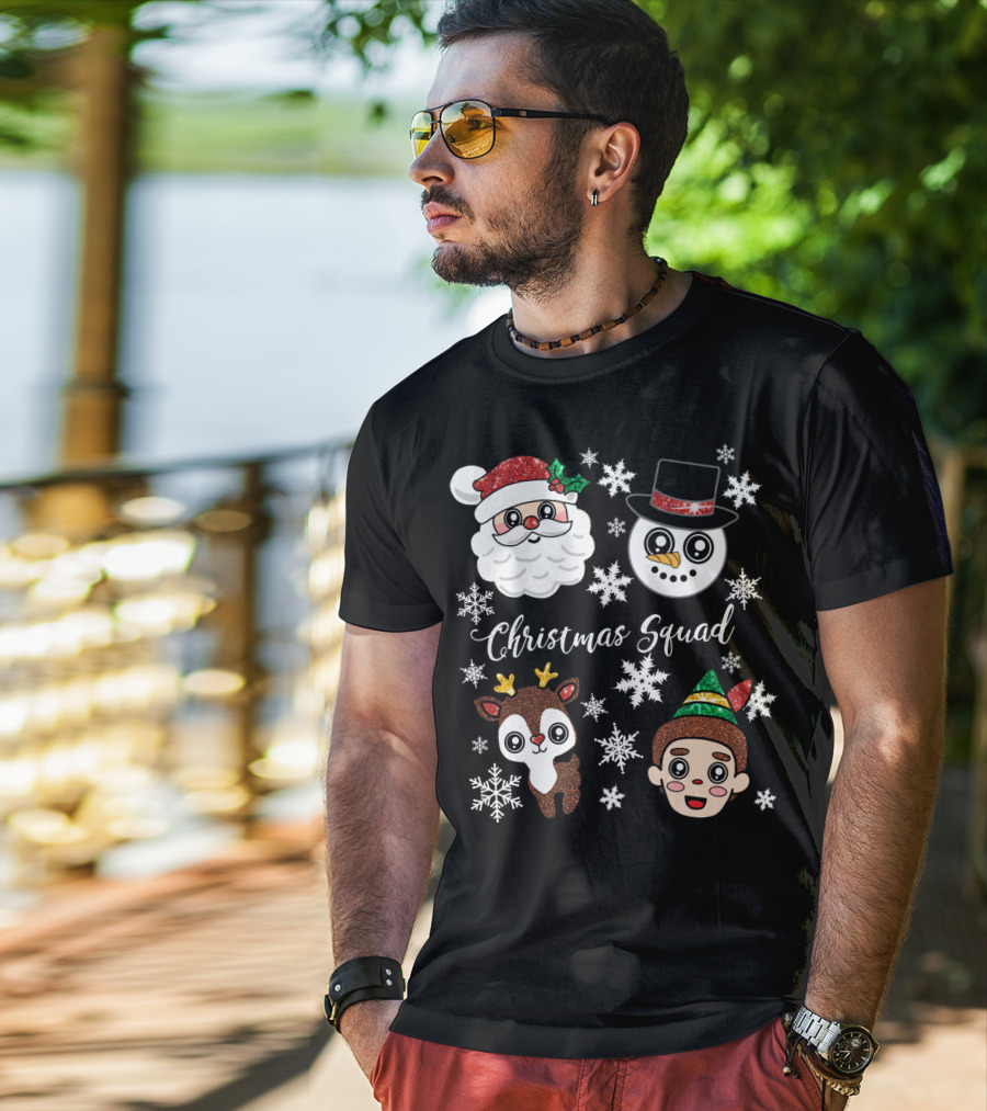 Christmas Squad Santa Snowman Reindeer Elf T-Shirt
