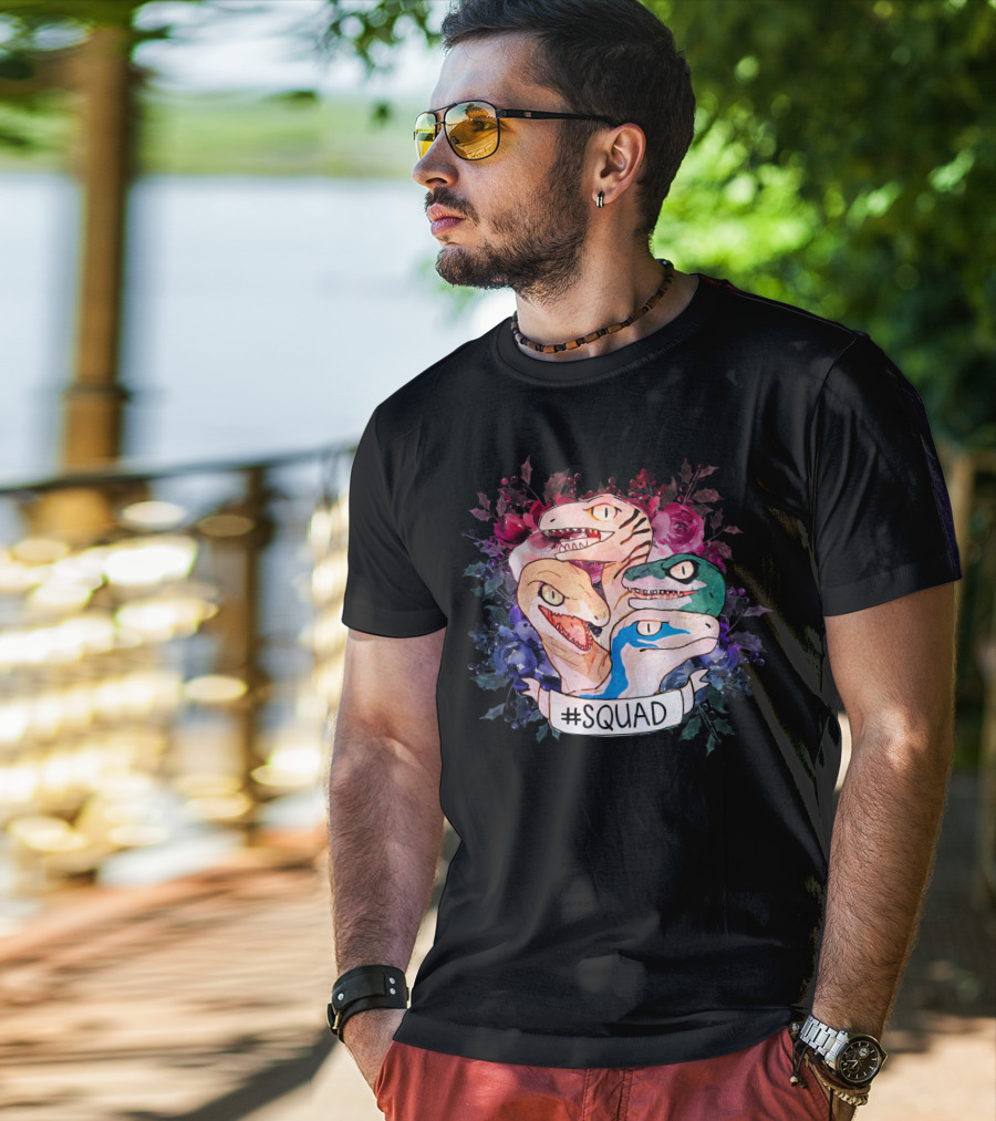 Squad Dinosaur Floral Raptors T-Shirt
