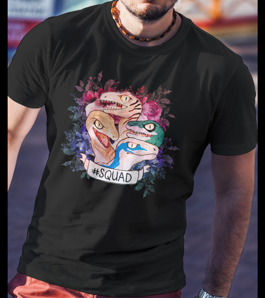 Squad Dinosaur Floral Raptors T-Shirt