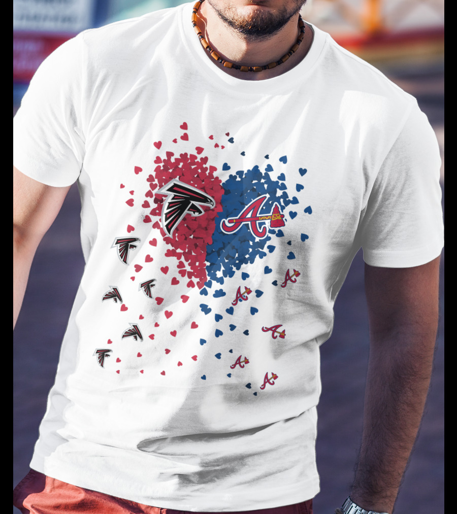 Atlanta Falcons Atlanta Braves Heart T-Shirt