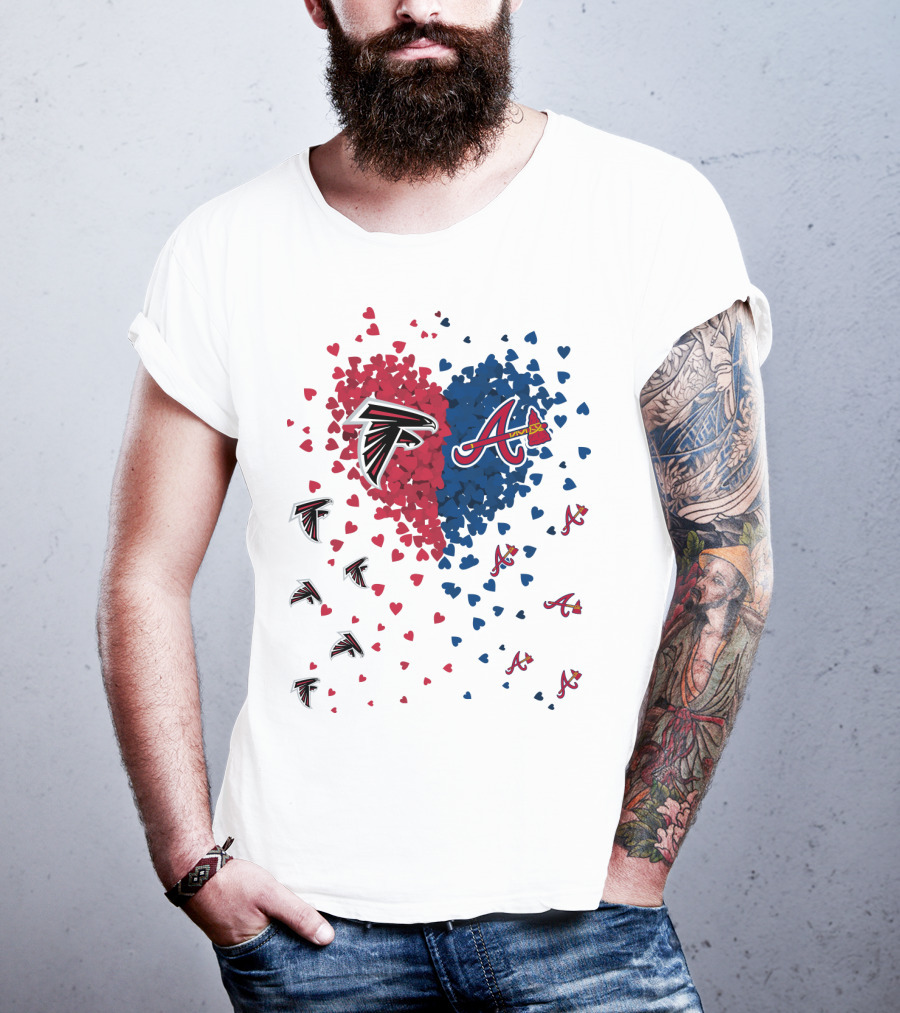 Atlanta Falcons Atlanta Braves Heart T-Shirt