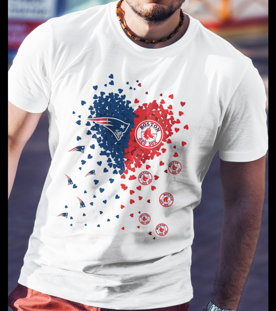 Boston Red Sox Patriot Heart T-Shirt