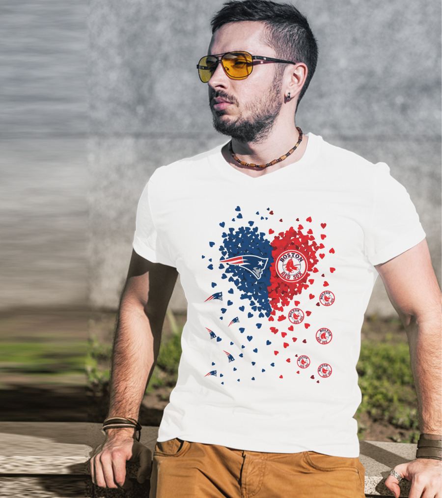 Boston Red Sox Patriot Heart T-Shirt