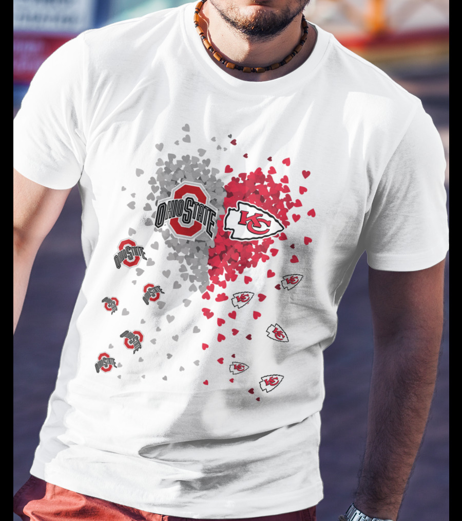 Ohio State Kansas City Chiefs Heart T-Shirt