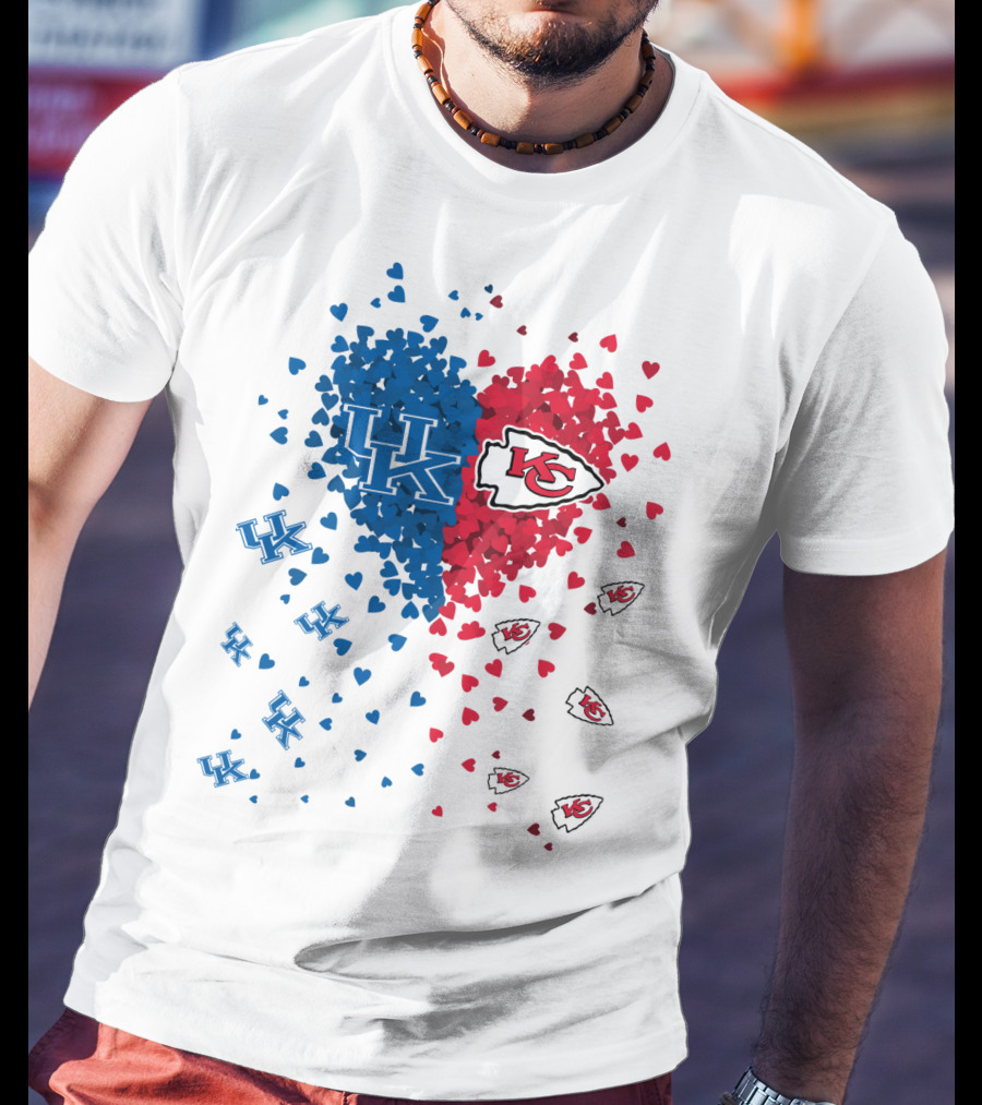 UK Heart Chiefs Wildcats Kansas City Chiefs T-Shirt
