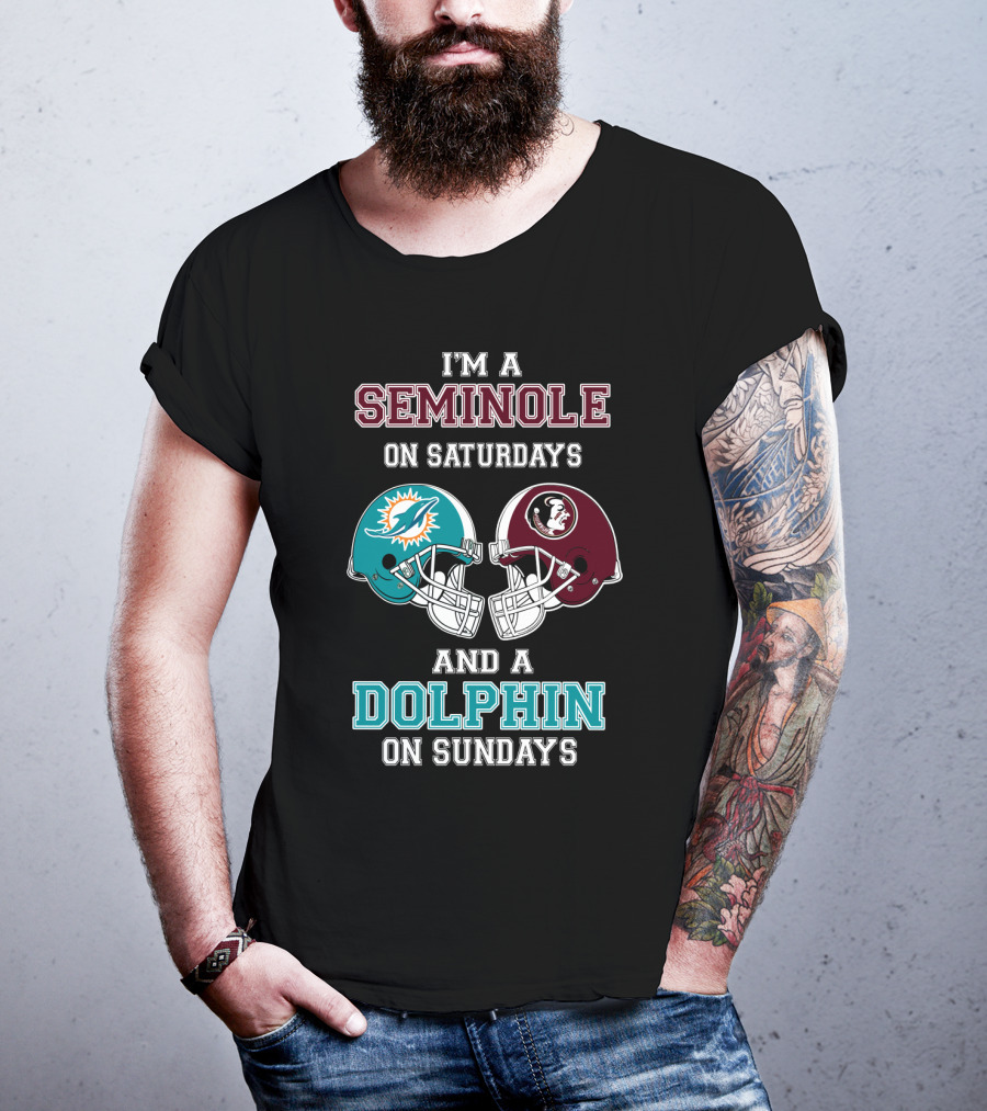 I'm A Seminole On Saturdays And A Dolphin On Sundays T-Shirt