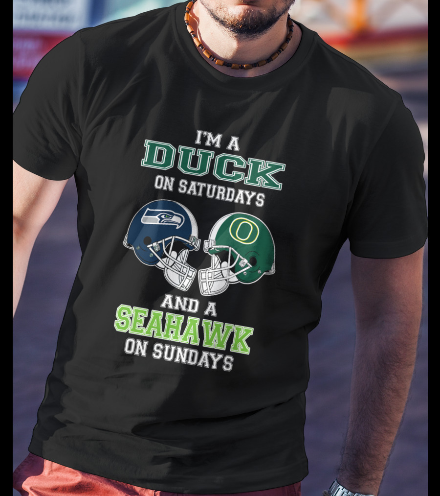 I'm A Duck On Saturdays And A Seahawk On Sundays T-Shirt