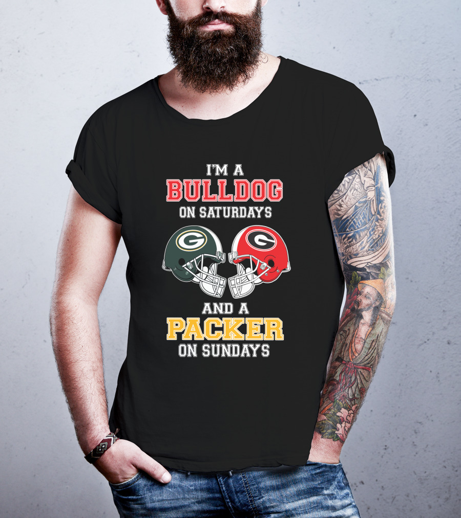 I'm A Bulldog On Saturdays And A Packer On Sundays T-Shirt