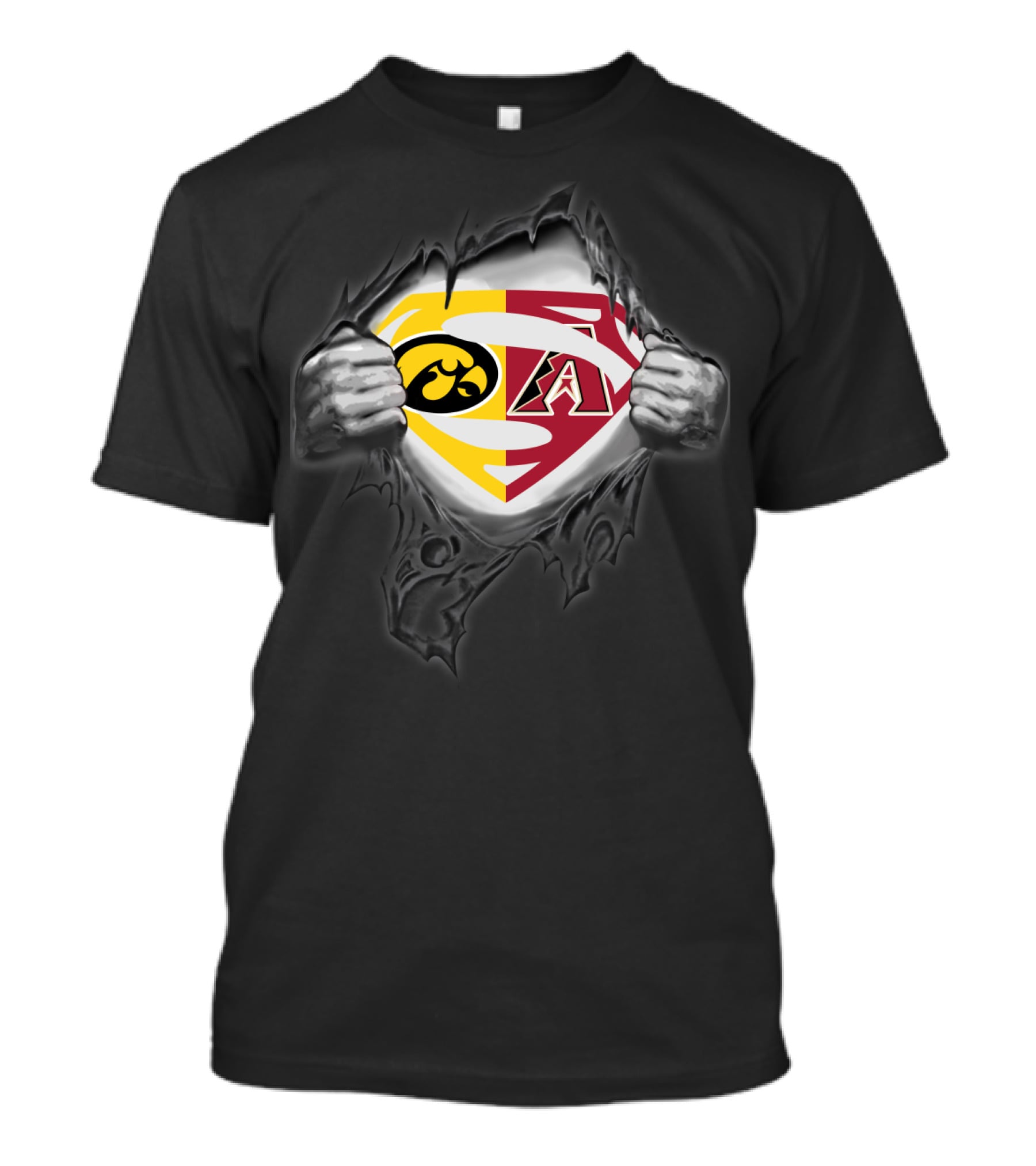 Hawkeyes Arizona Diamondbacks Superman Symbol Mashup T-Shirt