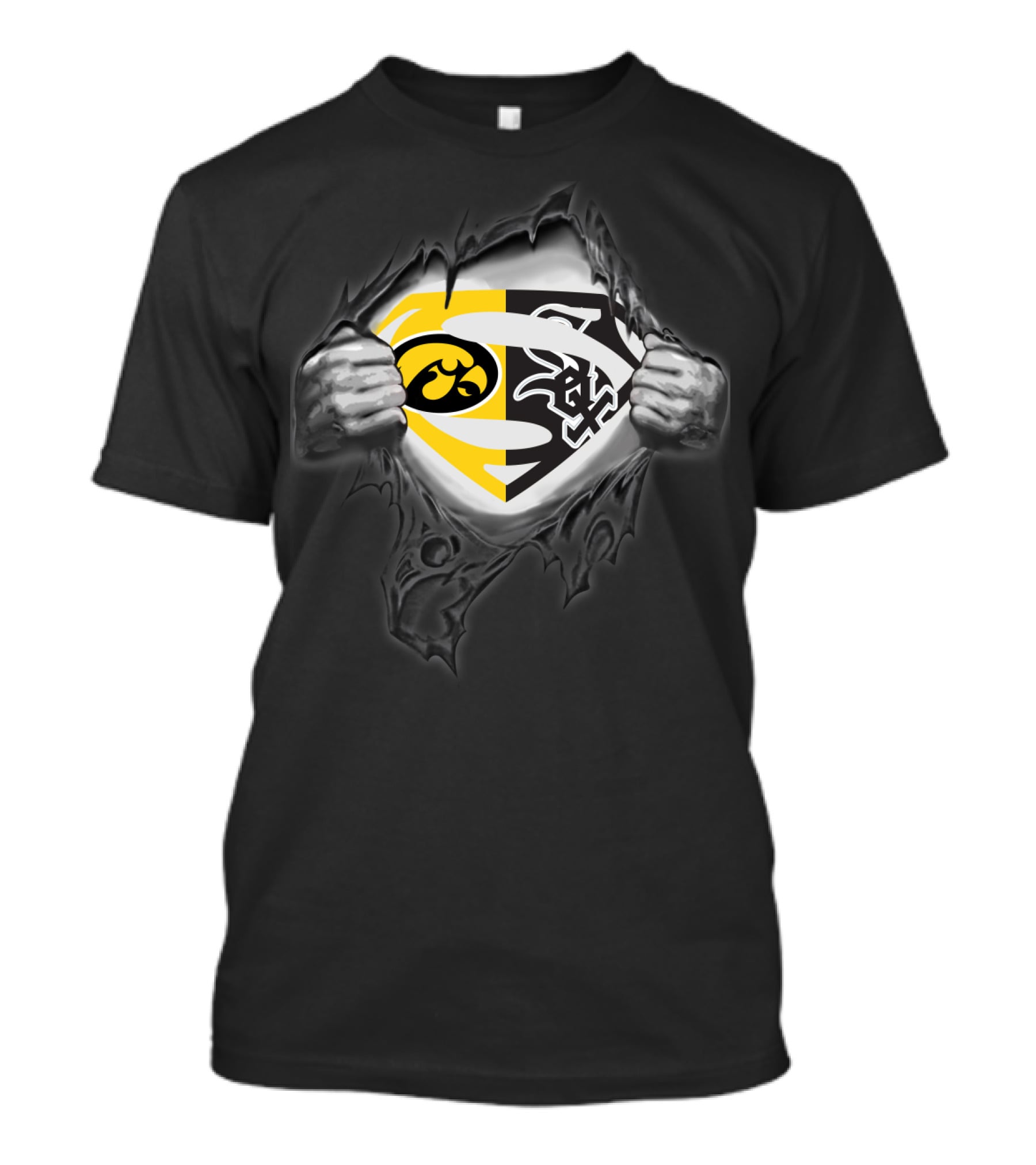 Hawkeyes Chicago White Sox Superman Logo Mashup T-Shirt