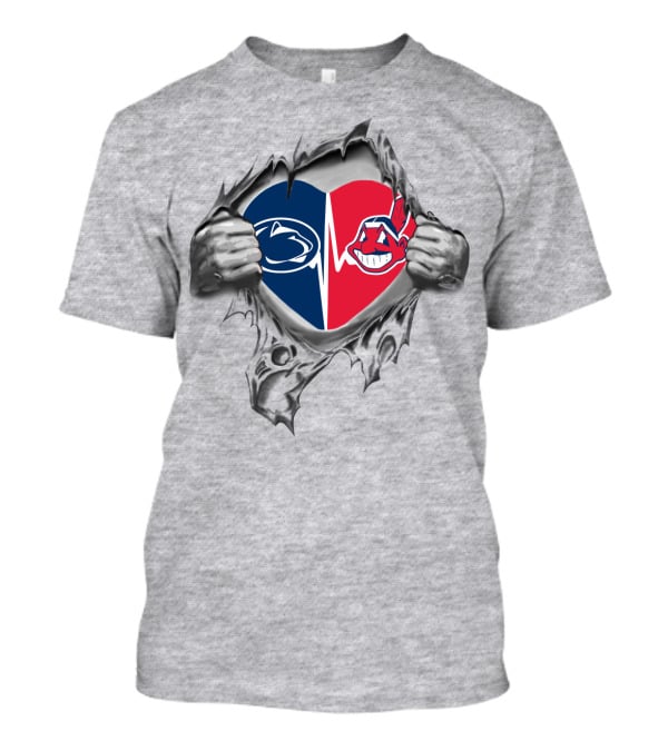 Cleveland Indians Penn State Heartbeat T-Shirt
