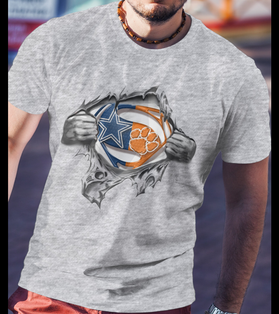 Cowboys Clemson Tigers Superman Shirt Football T-Shirt