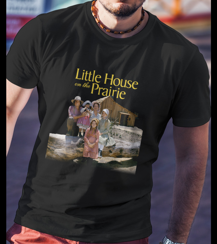 Little House On The Prairie Family In Rustic Homestead Setting T-Shirt