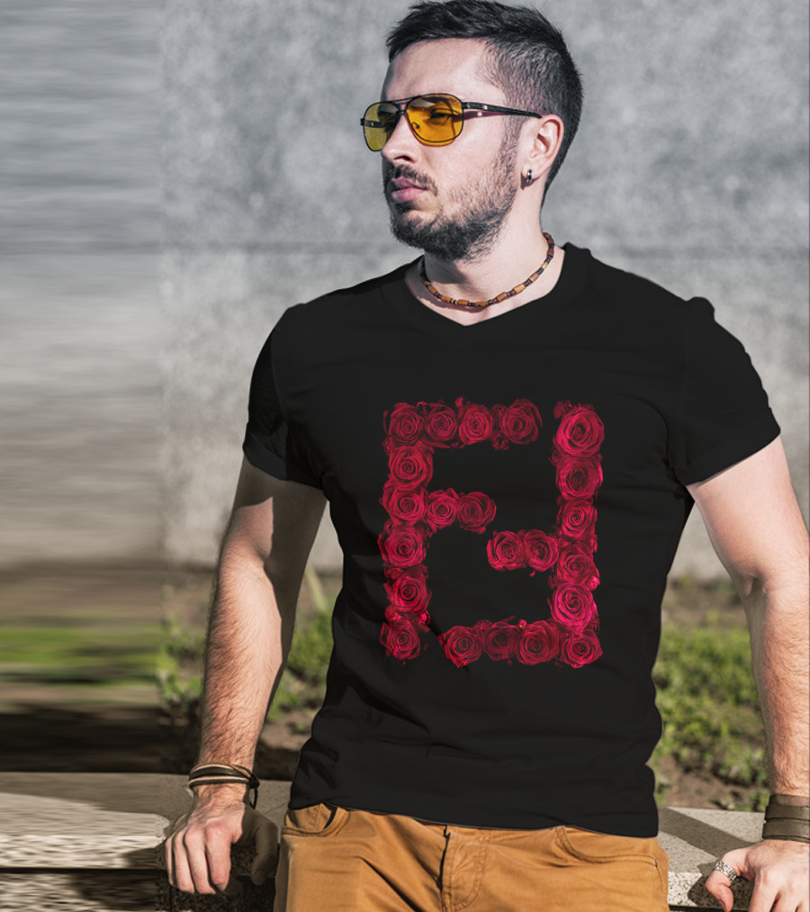 FD Red Roses Block Letters T-Shirt