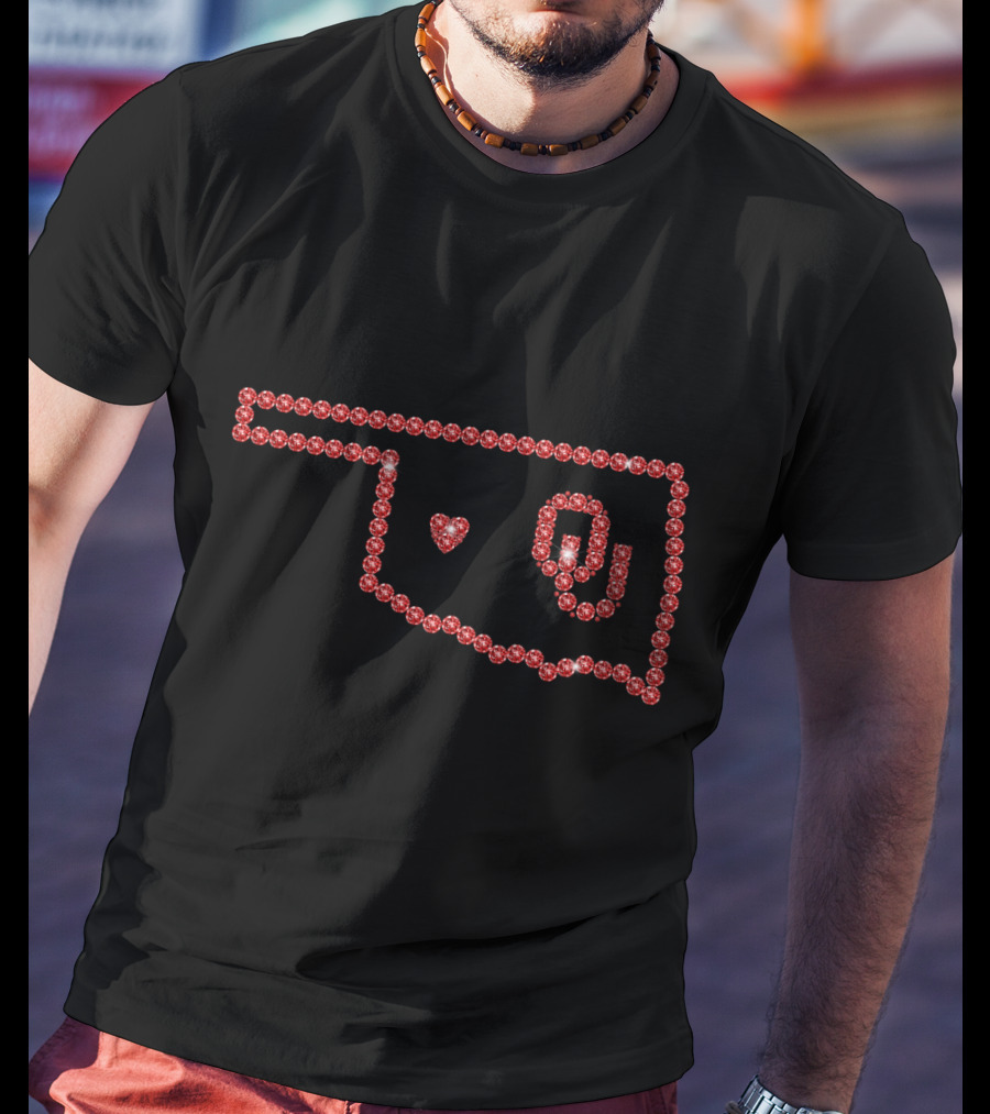 Sooners OU Love Oklahoma Red Crystals T-Shirt