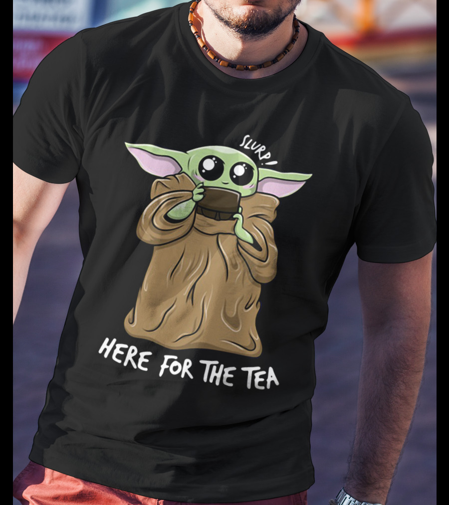 Baby Yoda Kawaii Slurp Here For The Tea Meme T-Shirt